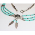 colier tribal amerindian " Medicine Shield ". argint. Statele Unite